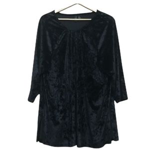 Cynthia Rowley Black Velvet Long Sleeve Dress Size 3x